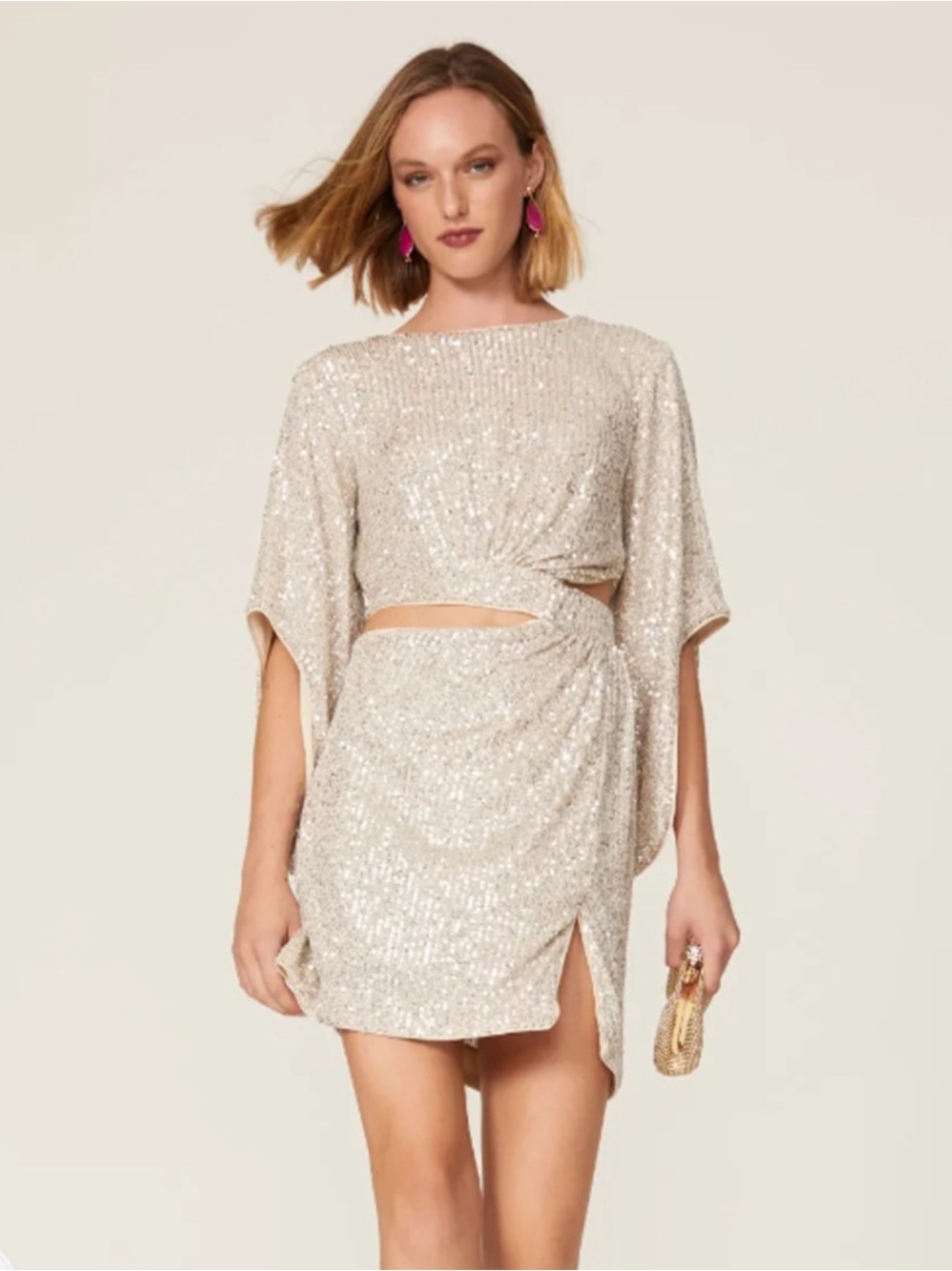 Bardot Alessandra Cutout Sequin Dress Small